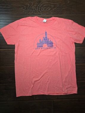 Walt Disney World Coral Pink Short Sleeve Casual Tee Shirt XL